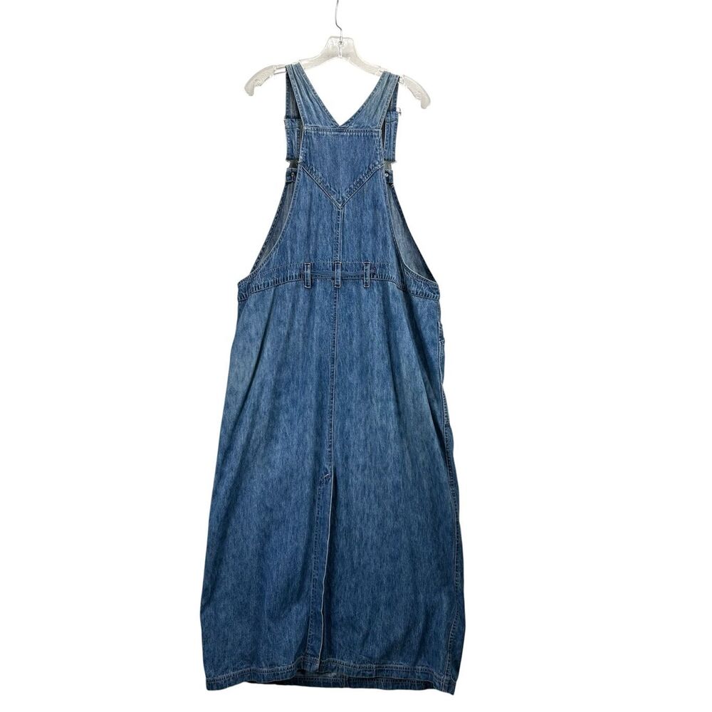 Vtg Faded Glory Denim Overall Maxi Dress XL Blue Jean Bib Jumper Pinafore 90s - Picture 3 of 12